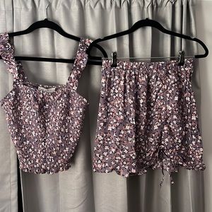 2 piece tank top and skirt set